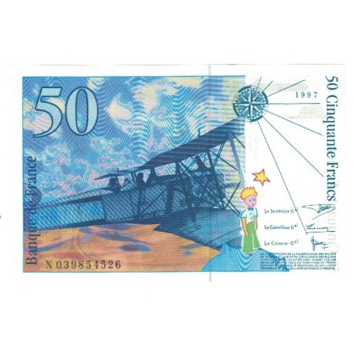 France, 50 Francs, St Exupéry, 1997, D.Bruneel-J.Bonnardin-Y.Barroux
