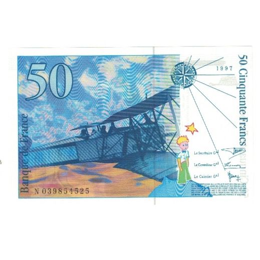 France, 50 Francs, St Exupéry, 1997, D.Bruneel-J.Bonnardin-Y.Barroux, NEUF
