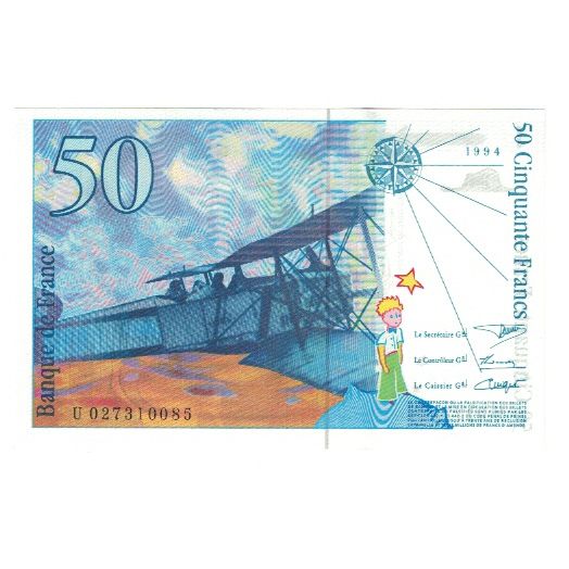 France, 50 Francs, St Exupéry, 1994, D.Bruneel-J.Bonnardin-Y.Barroux
