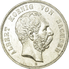 Moneta, Stati tedeschi, SAXONY-ALBERTINE, Albert, 5 Mark, 1900, Muldenhütten
