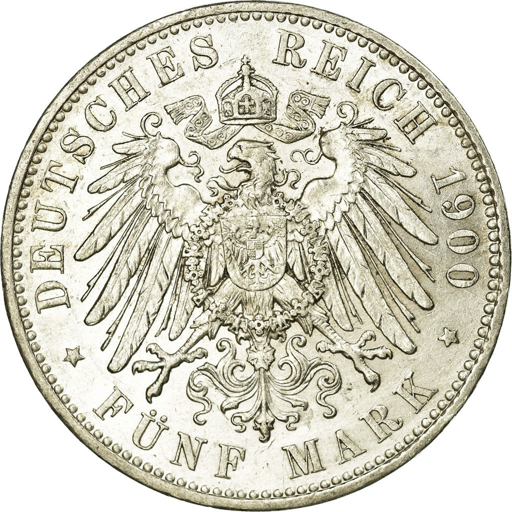 Coin, German States, SAXONY-ALBERTINE, Albert, 5 Mark, 1900, Muldenhütten