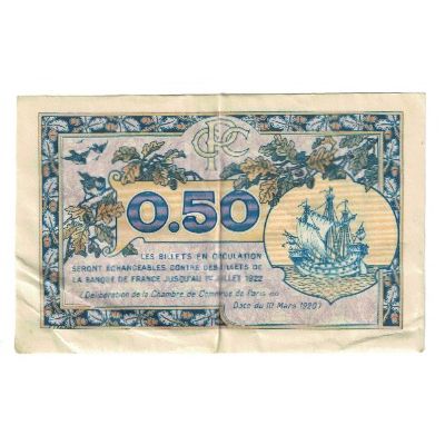 France, 50 Centimes, 1920, 1920-03-10, PARIS, EF(40-45)