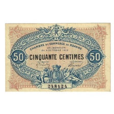 France, Roanne, 50 Centimes, 1915, Chambre de Commerce, EF(40-45), Pirot:106-7