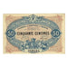 France, Roanne, 50 Centimes, 1915, Chambre de Commerce, EF(40-45), Pirot:106-7