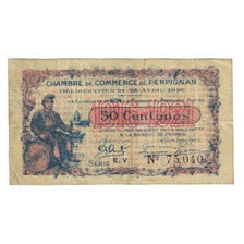 France, Perpignan, 50 Centimes, 1916, Chambre de Commerce, VF(20-25)