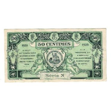 France, Aurillac, 50 Centimes, 1920-1923, EF(40-45), Pirot:16-14