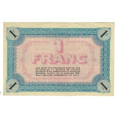 France, Vienne, 1 Franc, 1921, AU(55-58), Pirot:128.12
