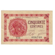 France, Paris, 50 Centimes, 1920, EF(40-45), Pirot:97-10