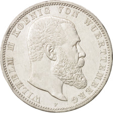 German States, WURTTEMBERG, Wilhelm II, 5 Mark, 1900, Freudenstadt, KM 632