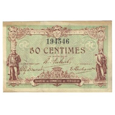 France, Perigueux, 50 Centimes, 1917, EF(40-45), Pirot:98-26