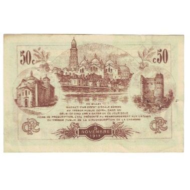 France, Perigueux, 50 Centimes, 1917, EF(40-45), Pirot:98-26