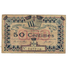 Francia, Rennes et Saint-Malo, 50 Centimes, 1915, BC, Pirot:105-1