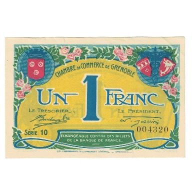 Francia, Grenoble, 1 Franc, 1917, SPL-, Pirot:63-20
