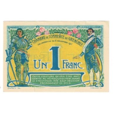 Francia, Grenoble, 1 Franc, 1917, SPL-, Pirot:63-20