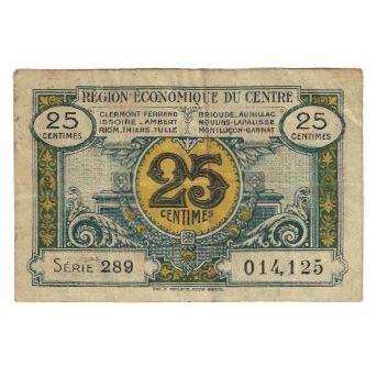 France, Région centre, 25 Centimes, 1924, VF(30-35), Pirot:40-1