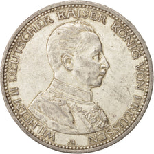 German States, PRUSSIA, Wilhelm II, 5 Mark, 1914, Berlin,AU(50-53), Silver,KM536