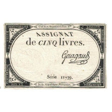 Frankreich, 5 Livres, 1793, Serie 11739, VZ, KM:A76, Lafaurie:171