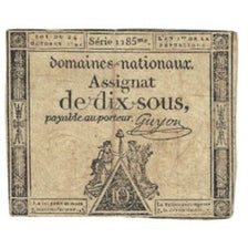 Francia, 10 Sous, 1792, Guyon, 1792-10-24, BC, KM:A53, Lafaurie:148