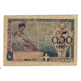 France, Nice, 50 Centimes, 1920, VF(20-25), Pirot:91-9