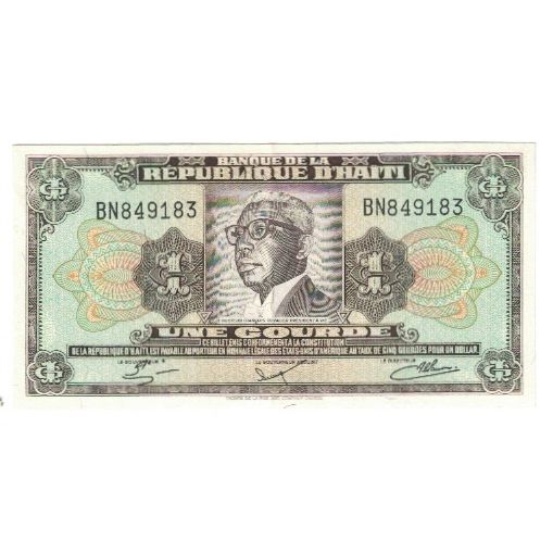 Billete, 1 Gourde, 1968, Haití, KM:196a, UNC