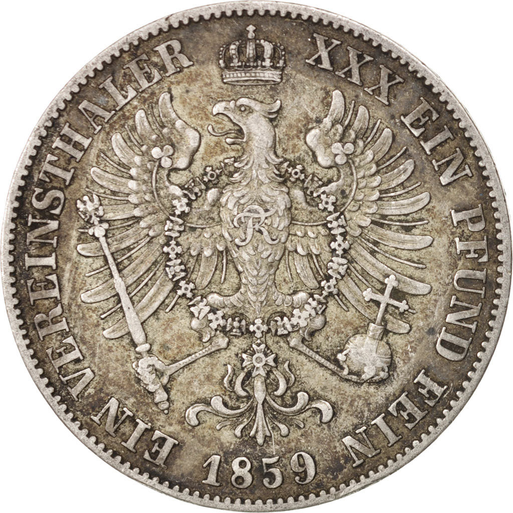 German States, PRUSSIA, Friedrich Wilhelm IV, Thaler, 1859, Berlin, KM 471