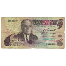 Banknote, Tunisia, 5 Dinars, 1973, 1973-10-15, KM:71, VF(20-25)