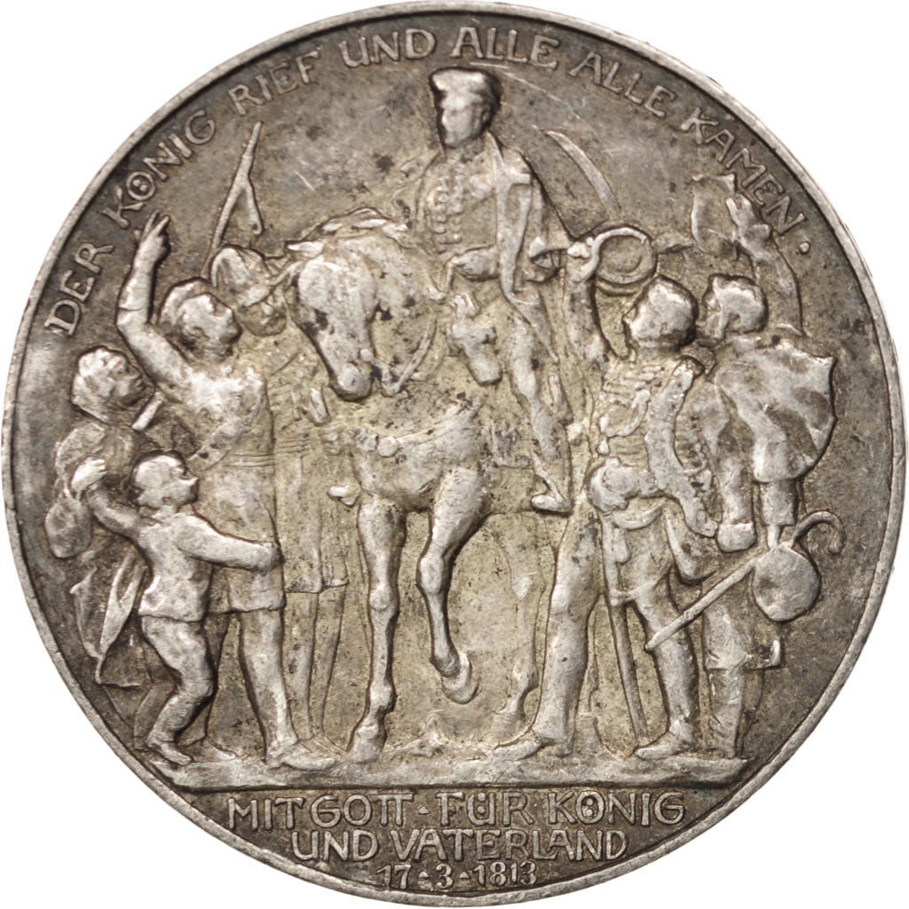 German States, PRUSSIA, Wilhelm II, 3 Mark, 1913, Berlin, EF(40-45),Silver,KM534