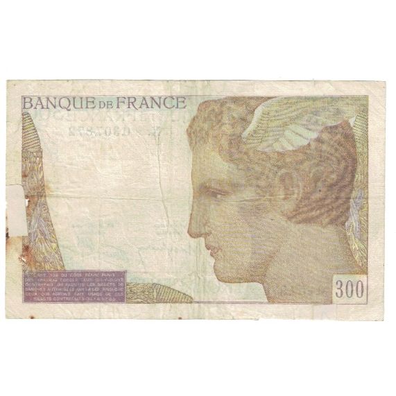 Francia, 300 Francs, Cérès, P. Rousseau and R. Favre-Gilly, B, Fayette:29.03