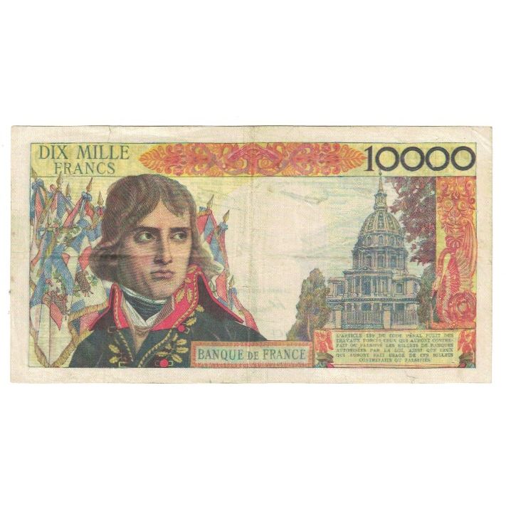 France, 10,000 Francs, Bonaparte, 1958, R.116, VF(20-25), Fayette:51.11, KM:136b