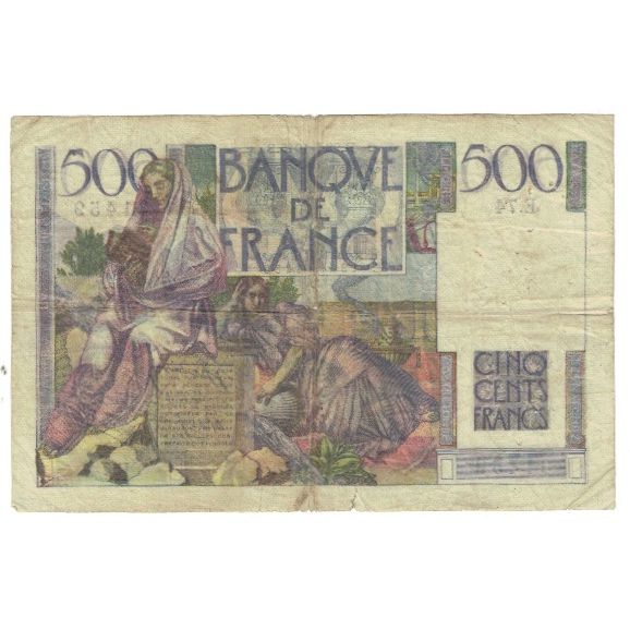 Frankrijk, 500 Francs, Chateaubriand, 1946, E.74, TB, Fayette:34.5, KM:129a