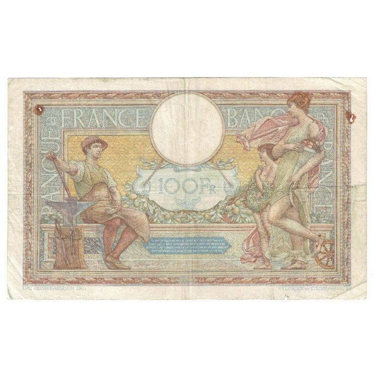 France, 100 Francs, Luc Olivier Merson, 1934, P. Rousseau and R. Favre-Gilly