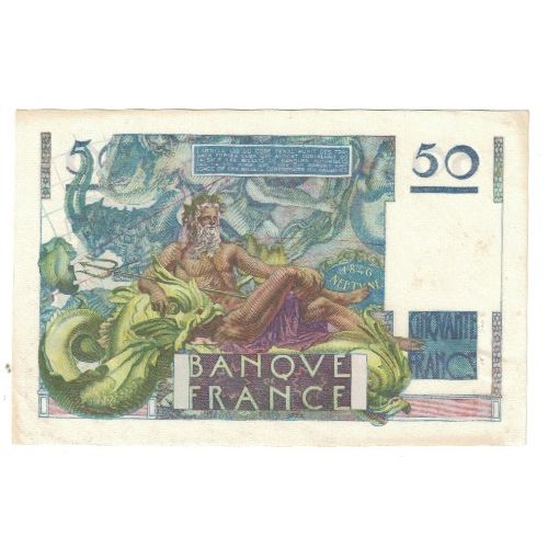 France, 50 Francs, Le Verrier, 1948, P. Rousseau and R. Favre-Gilly, 1948-04-08