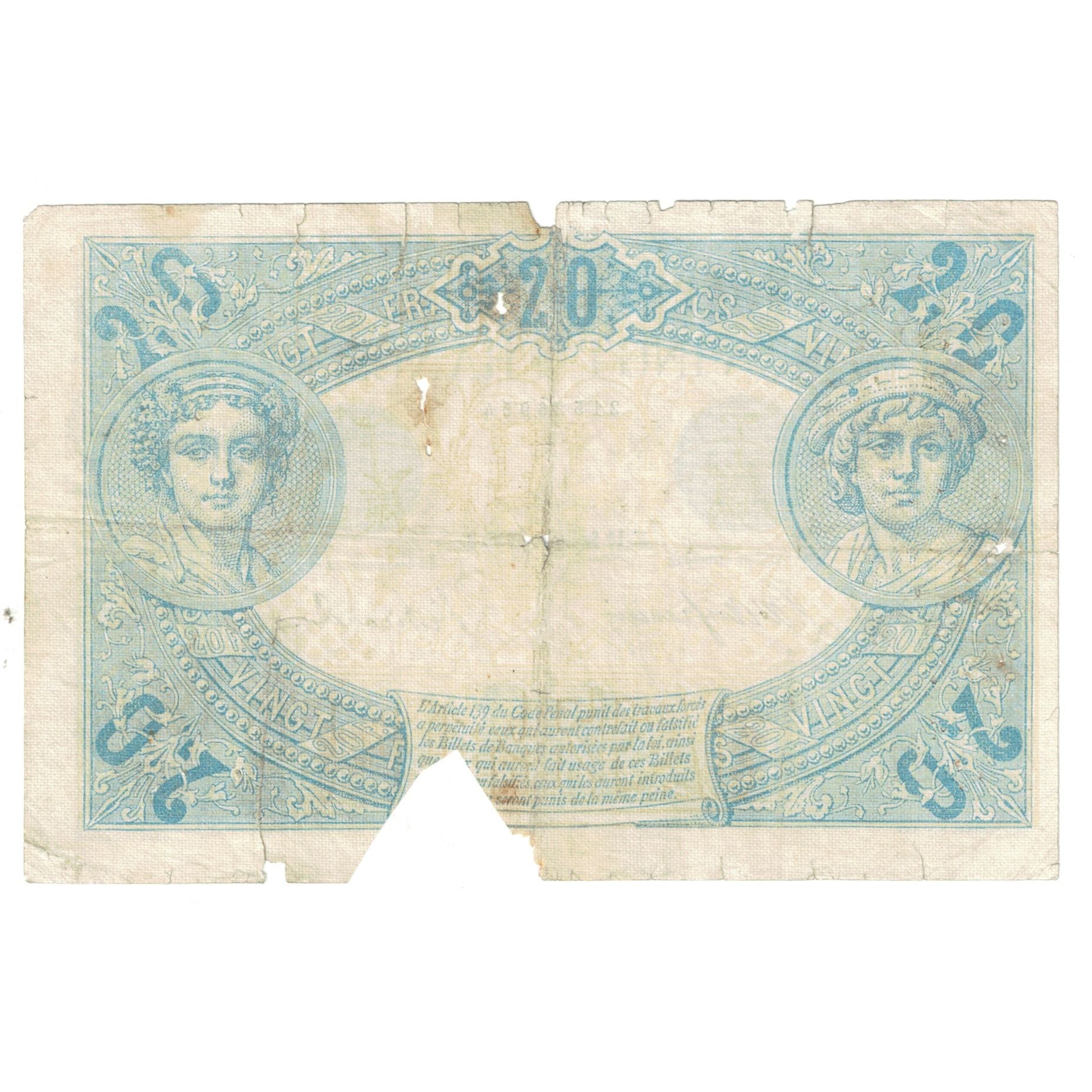Frankreich, 20 Francs, Bleu, 1906, E.Picard-J.Laferrière, 1906-09-15, GE