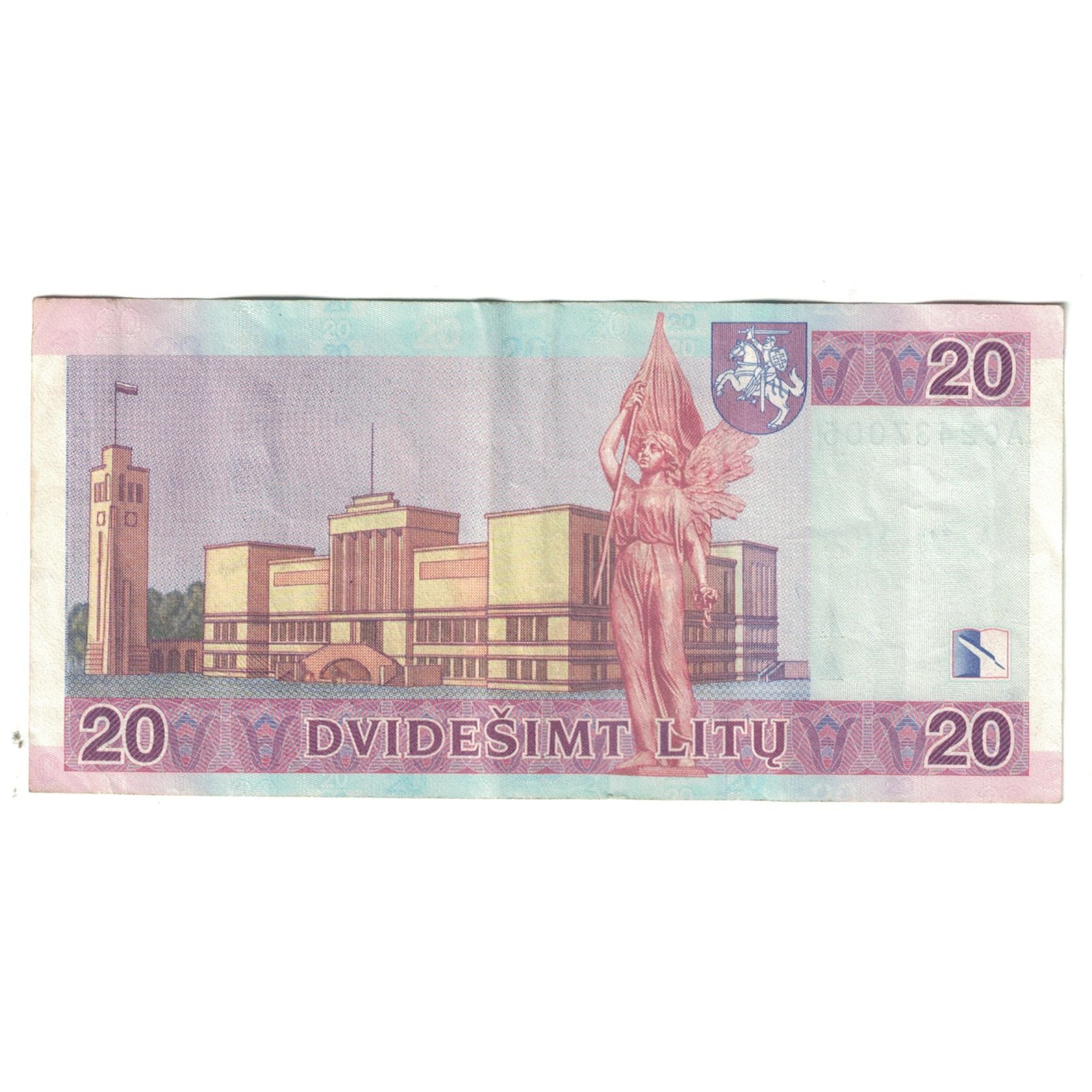 Banknote, Lithuania, 20 Litu, 2001-2003, 2001, KM:66, EF(40-45)