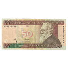Biljet, Lithouwen, 50 Litu, 1998, KM:67, TTB