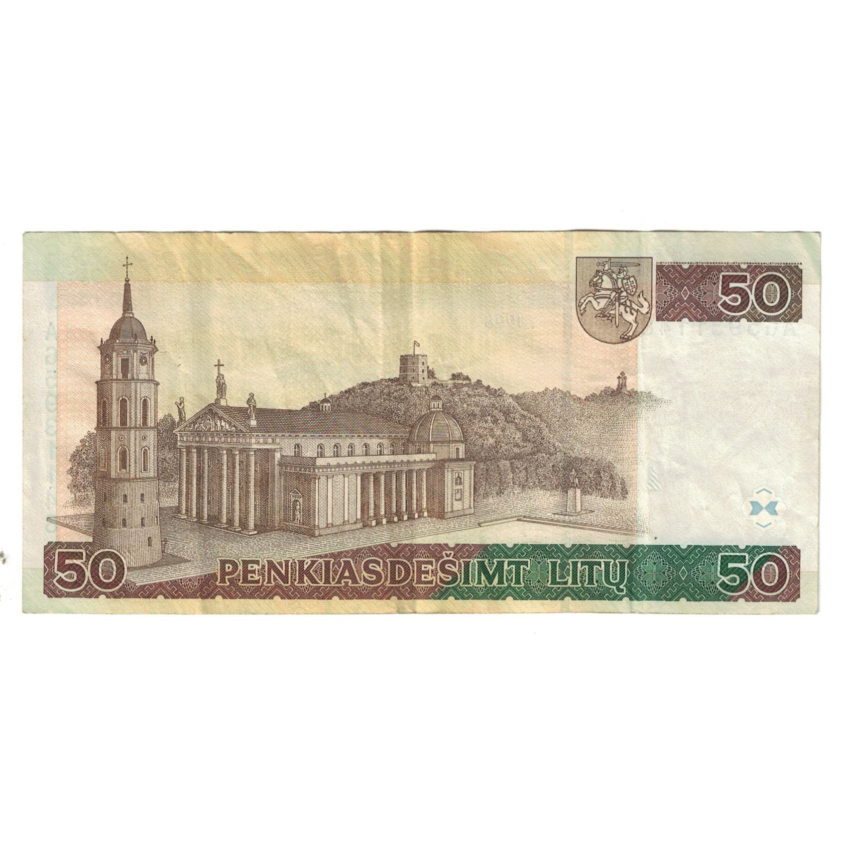 Biljet, Lithouwen, 50 Litu, 1998, KM:67, TTB