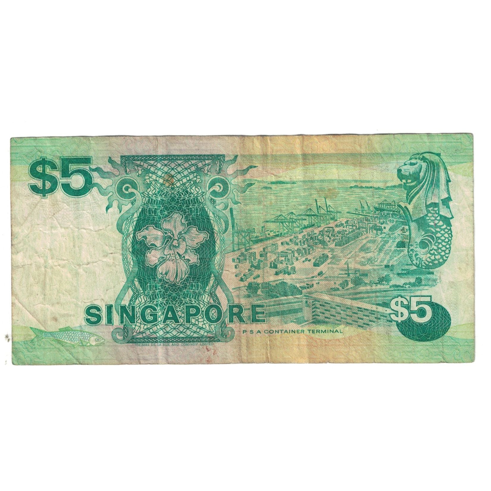 Banknote, Singapore, 5 Dollars, Undated (1977), KM:35, VF(30-35)