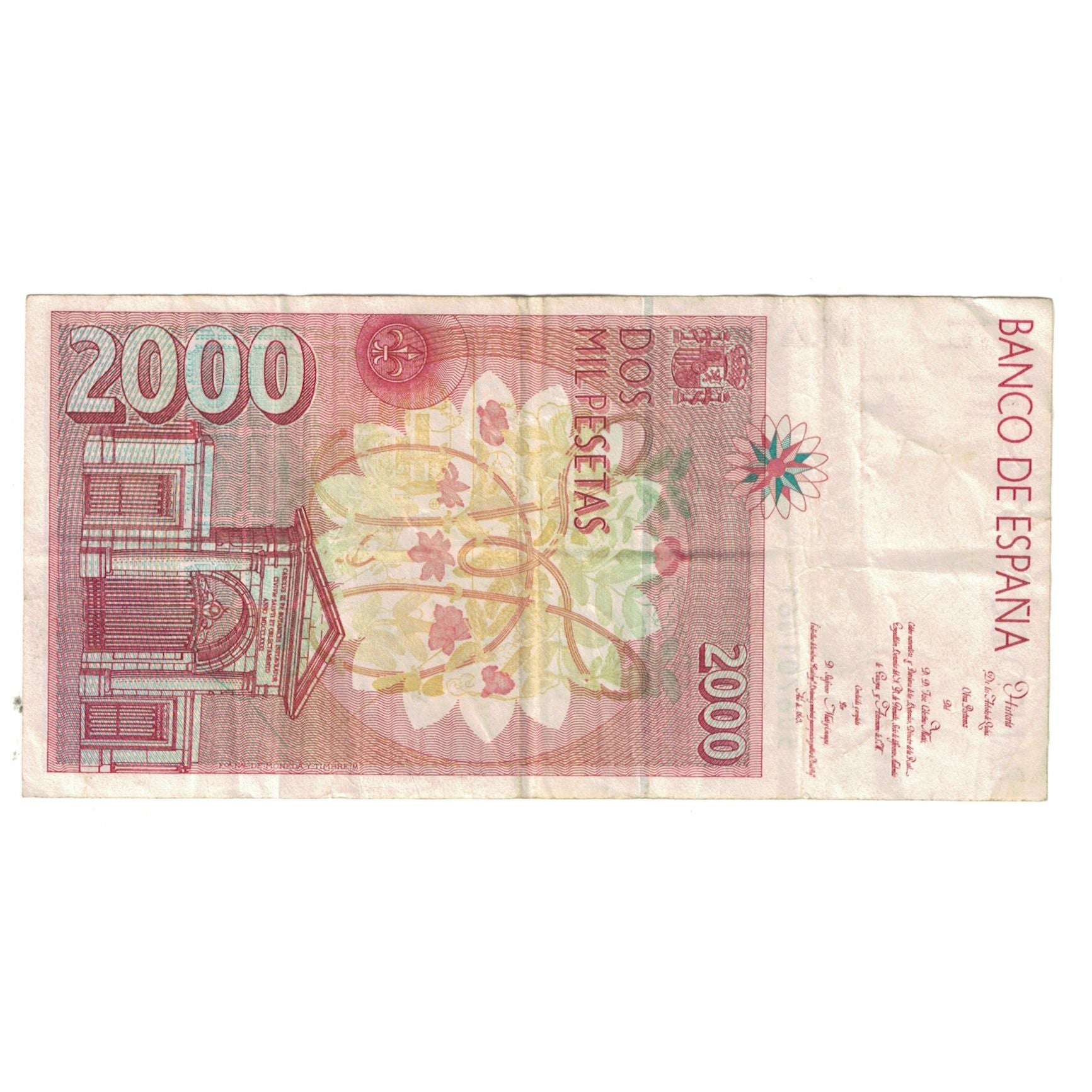 Billet, Espagne, 2000 Pesetas, KM:164, TTB