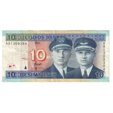 Billete, 10 Litu, 2001, Lituania, KM:56a, MBC