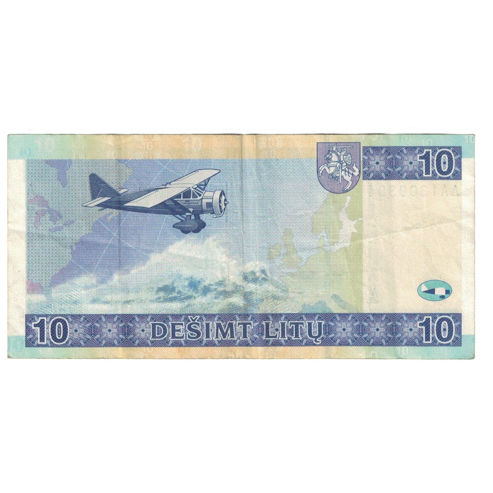 Billete, 10 Litu, 2001, Lituania, KM:56a, MBC