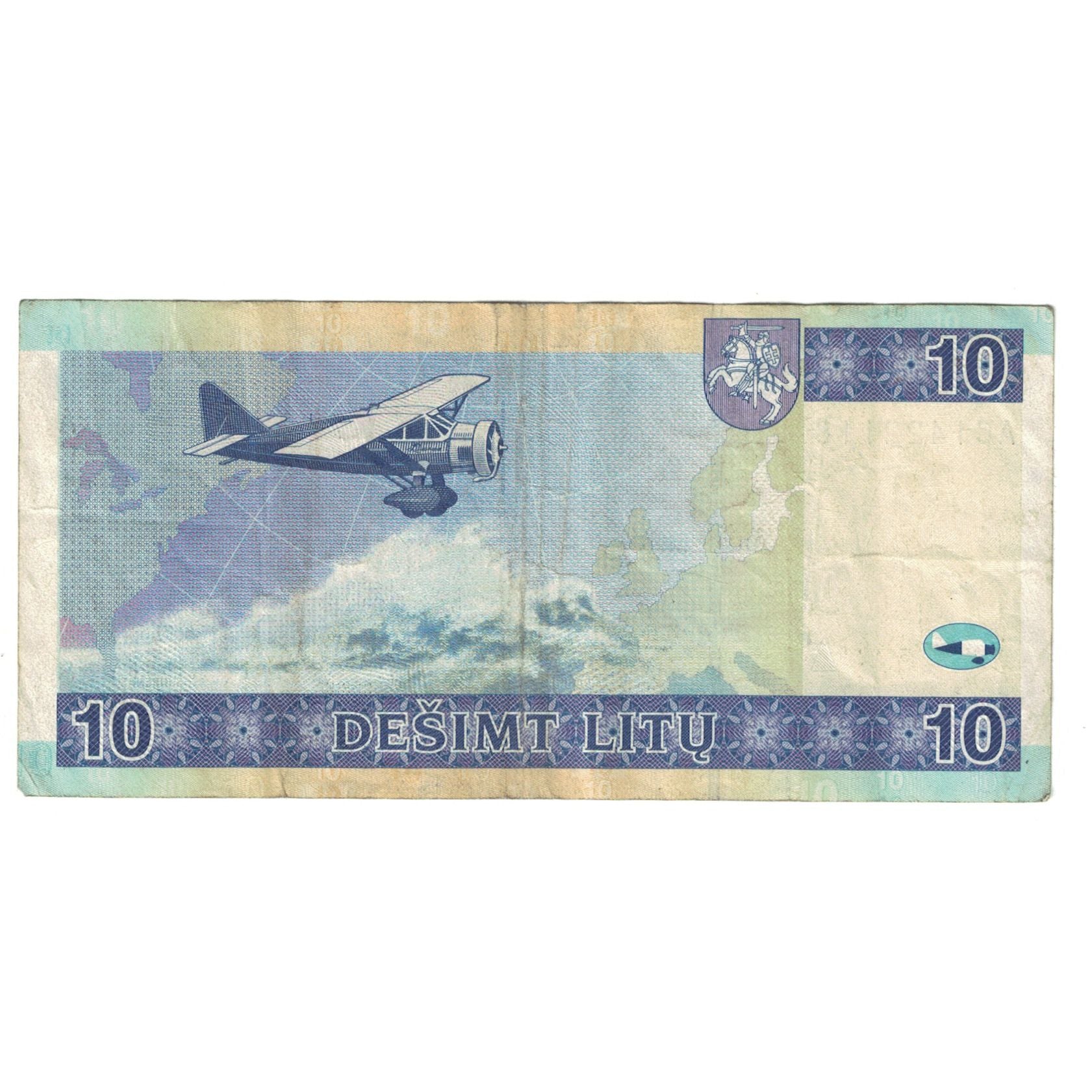 Billete, 10 Litu, 2001, Lituania, KM:56a, MBC