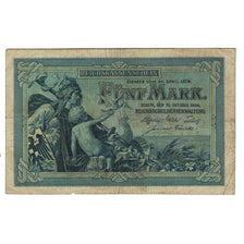 Banknote, Germany, 5 Mark, 1904, 1904-10-31, KM:8b, VF(20-25)