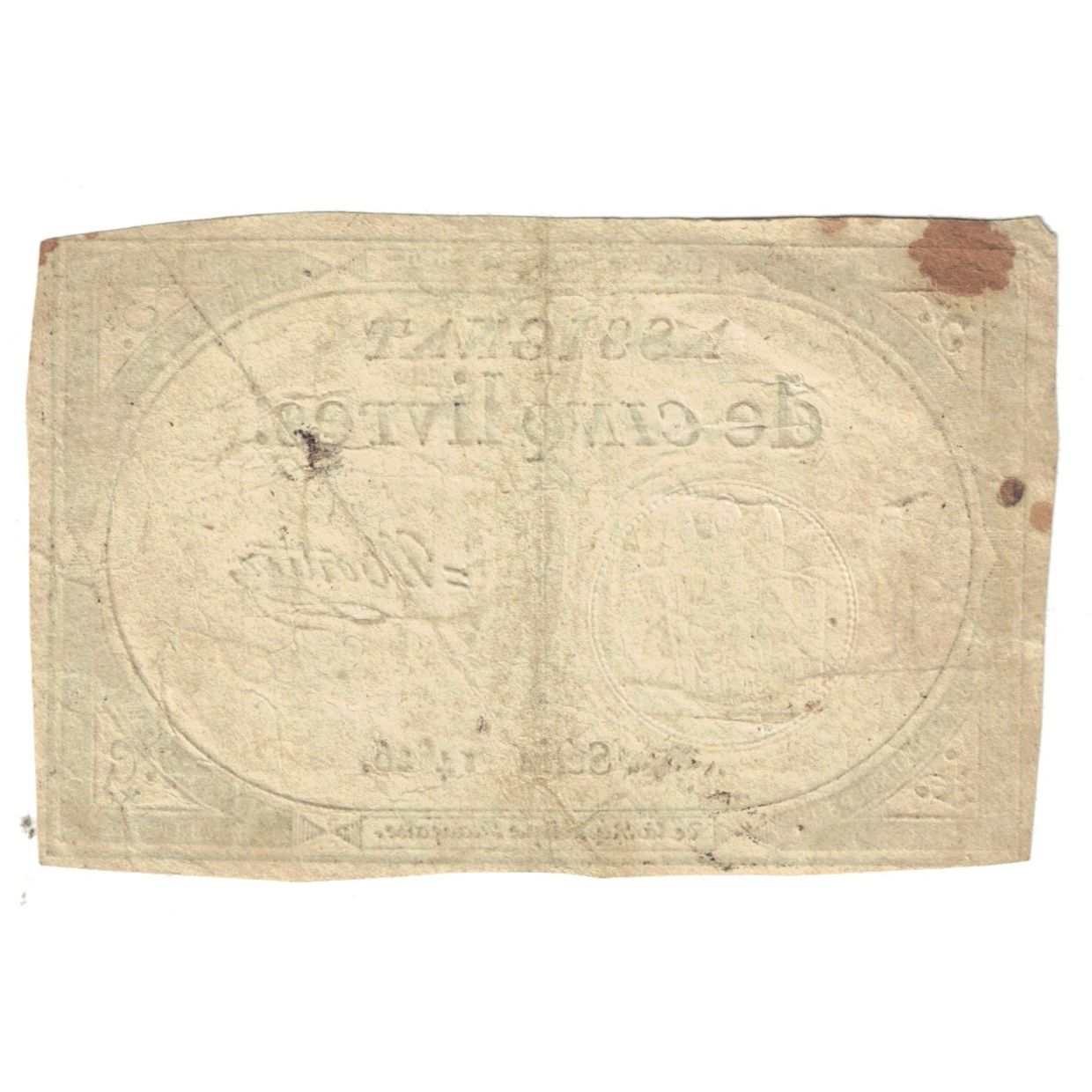 France, 5 Livres, 1793, Mortier, 10 brumaire de l'an 2 - (31 octobre 1793), TB