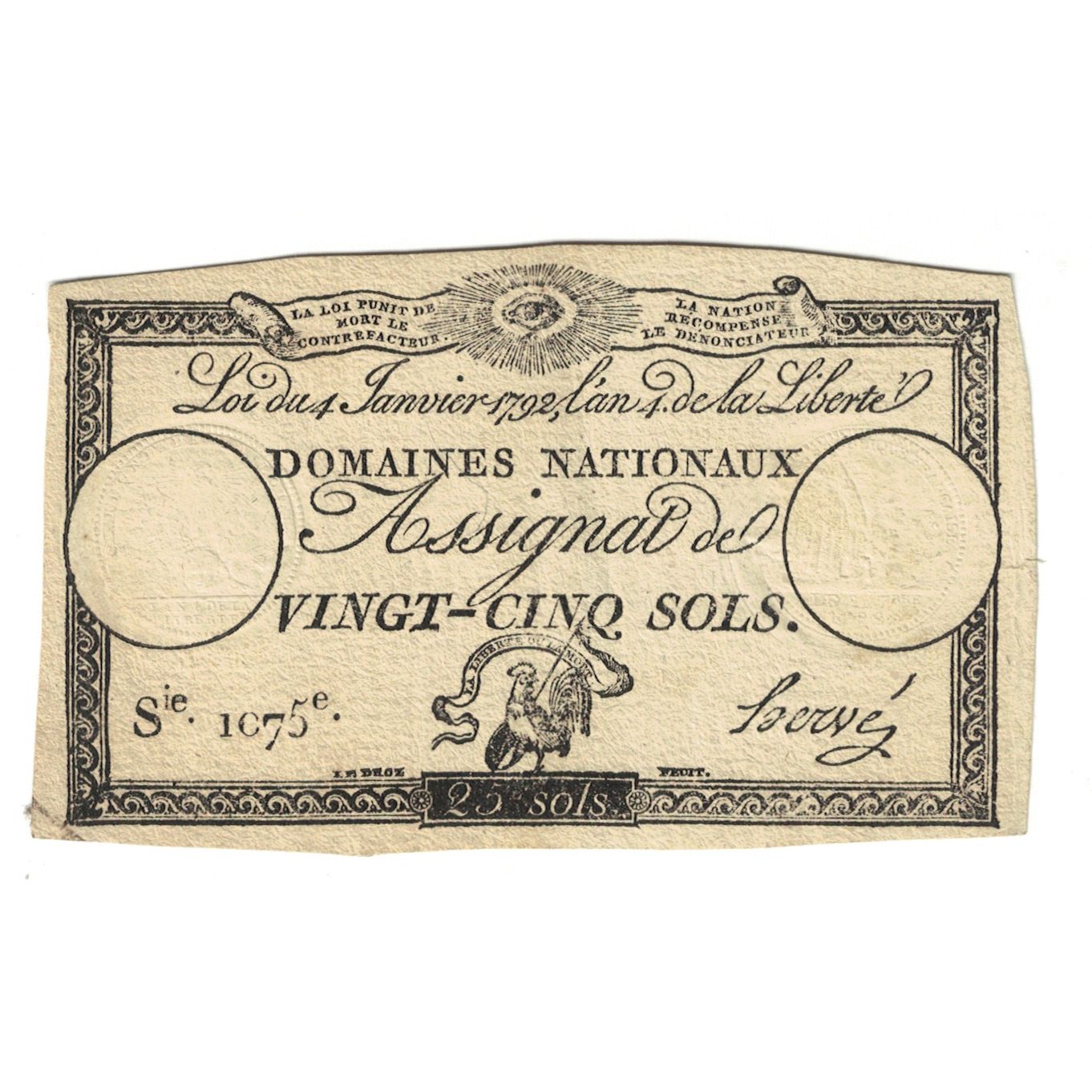 France, 25 Sols, SUP, Fayette:ASS.25A, KM:A55