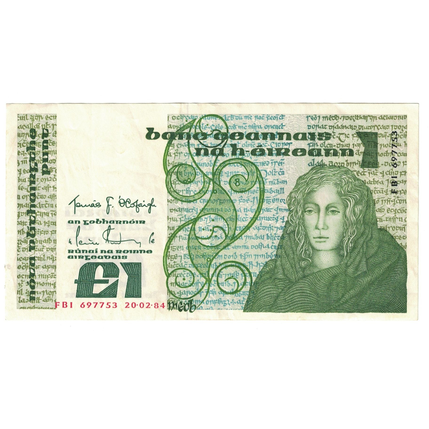 Billete, 1 Pound, Irlanda - República, KM:70a, MBC