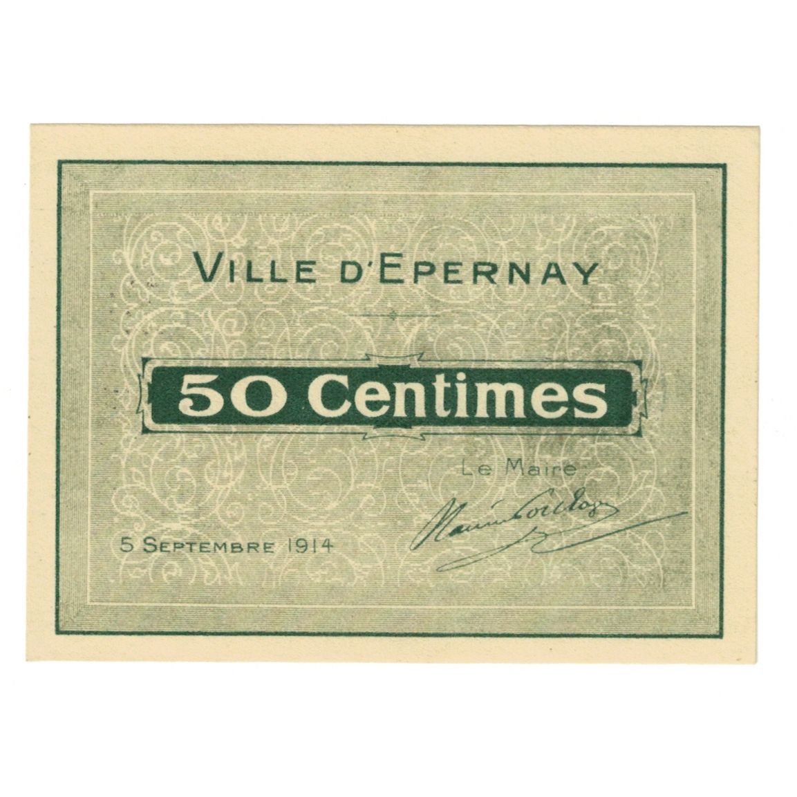 France, Epernay, 50 Centimes, 1914, UNC(65-70)