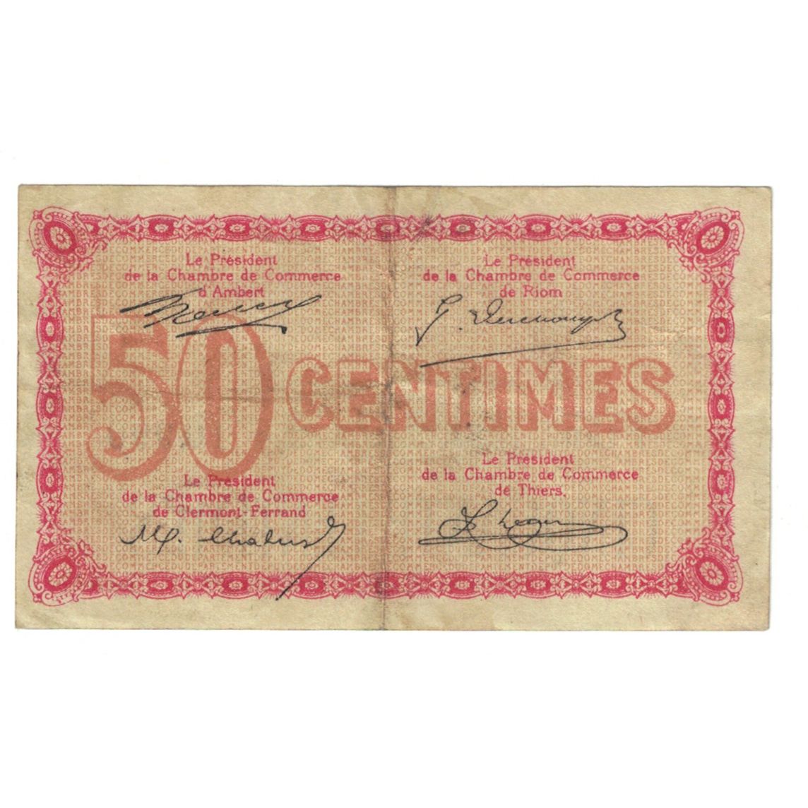 France, Clermont-Ferrand, 50 Centimes, VF(20-25), Pirot:103-1