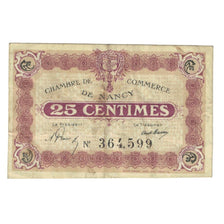 France, Nancy, 25 Centimes, VF(30-35), Pirot:87.58
