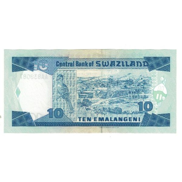 Banknote, Swaziland, 10 Emalangeni, KM:29a, UNC(65-70)