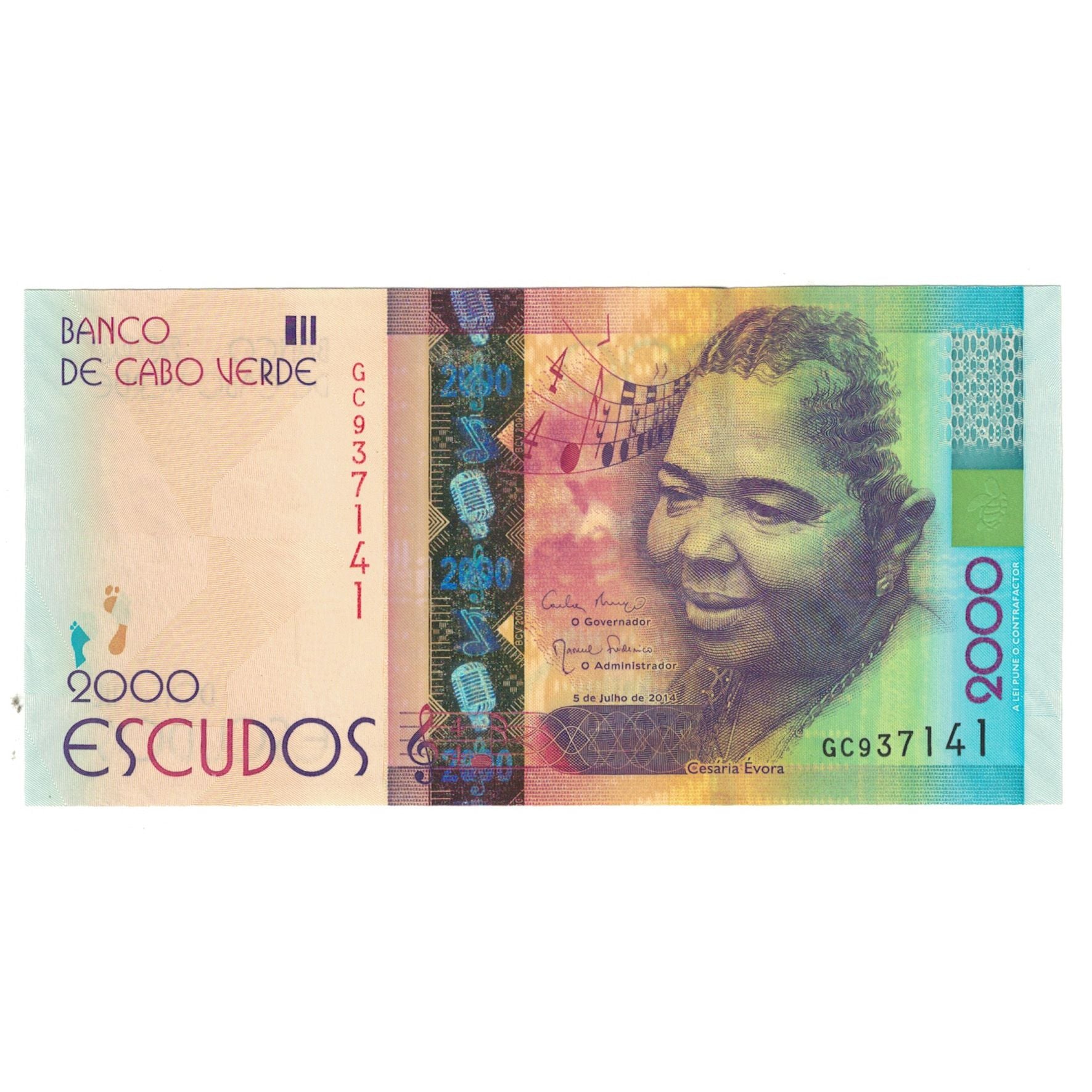 Banknote, Cape Verde, 2000 Escudos, 2014, 2014-07-05, UNC(65-70)